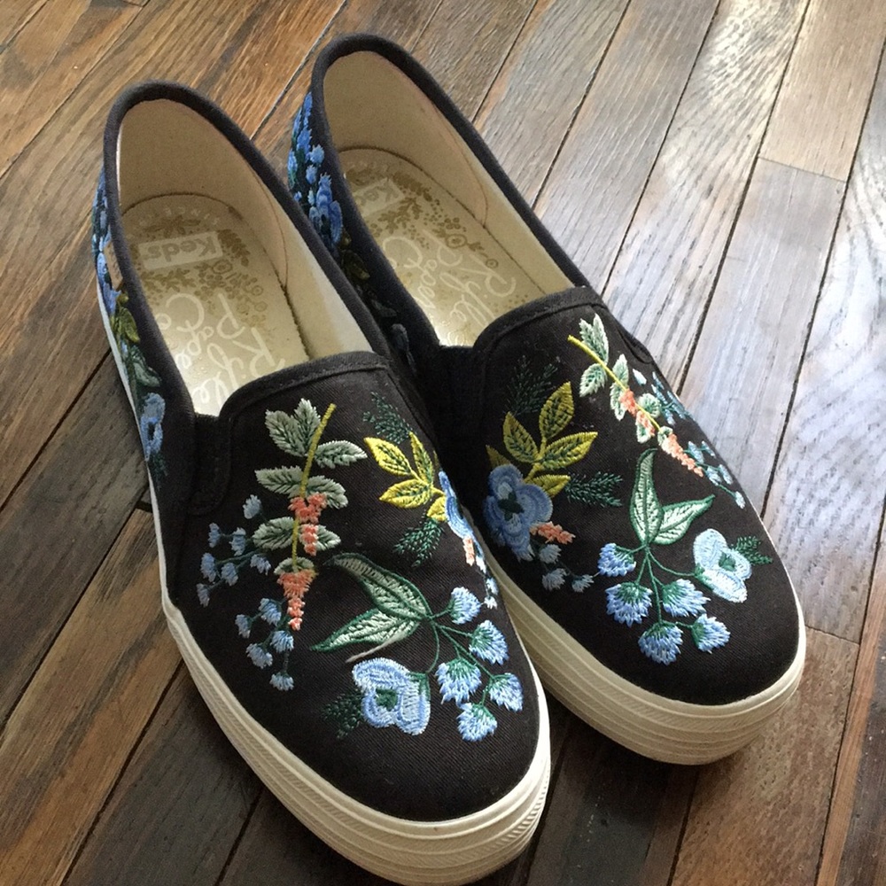 Floral Slip-On Platform Keds